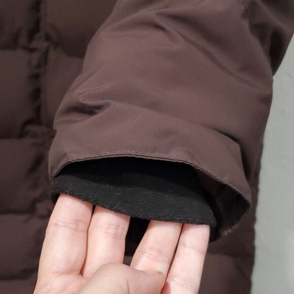 L.L. Bean Vintage Full Length Goose Down Filled Puffer Trench Coat in Brown XLP - Picture 8 of 16